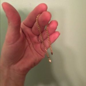 14 K gold box chain bracelet